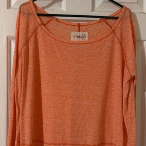 Free People Bright Orange Tee